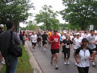 Race Photo  The Dexter to Ann Arbor Half Marathon run on June 6, 2010. A very hot and muggy day for a race. Delayed so they could clear a fallen tree from the storms off the course.- : Fitness, Half Marathon, Race, Running